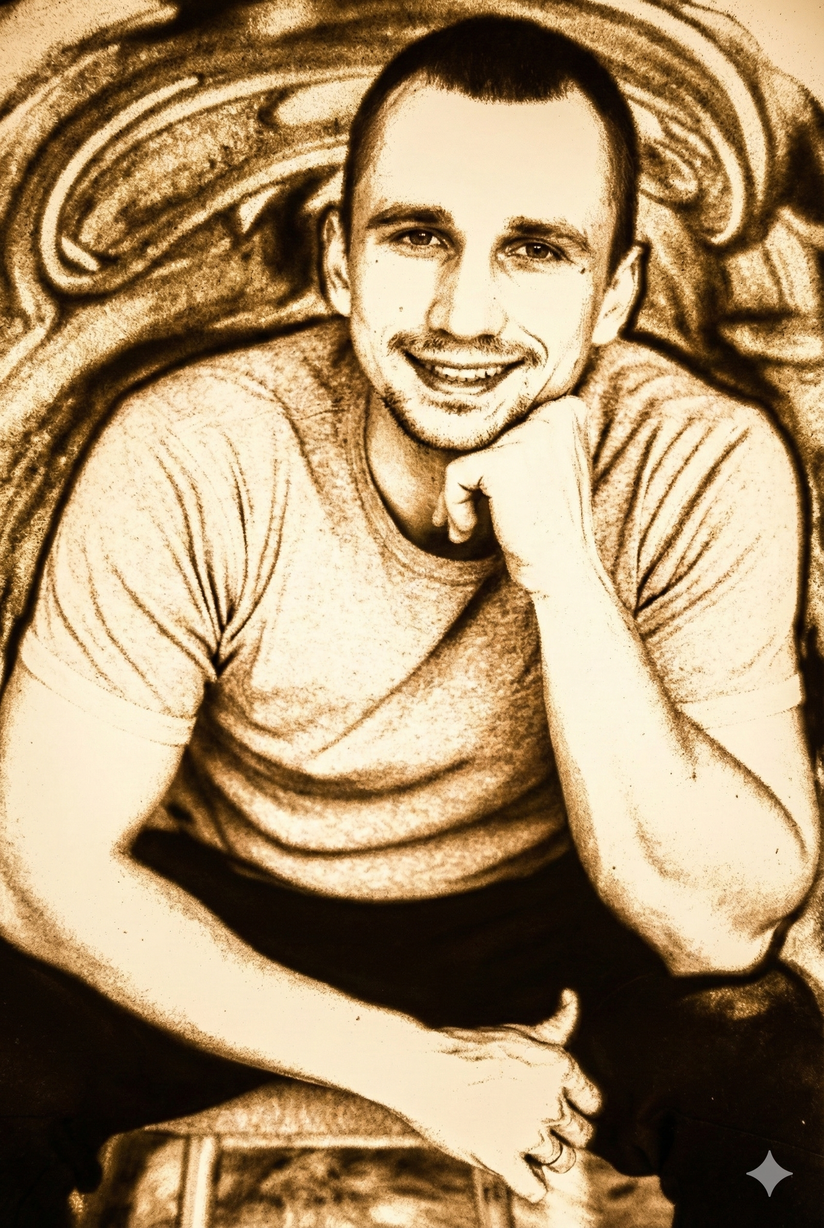 Mountain Landscape Sand Art